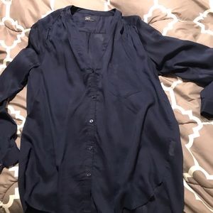 Sheer navy Gap blouse